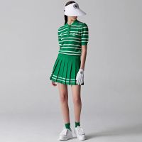 "The Best-selling Womens Golf Knitted Short Sleeves for Fall! Comfortable and Breathable Pleated Skirt, High-quality Suit!"