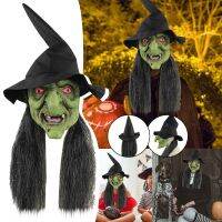 【FCL】✶₪ Horror Old Witch with Hat Scary Clown Hag Masks Face Big Costume Props