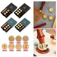 Retro Wax Seal Set Wooden Handle Exquisite Wax Seal Stamp Set Fire Paint Seal Set Envelope Invitation Sealing Wax Craft Gift Box