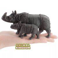 Animal Kingdom - โมเดล Rhinos แรด อินเดีย แม่ลุก ชุด 2 ตัว (จากสงขลา)