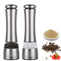 2 in 1 Electric Pepper Grinder Stainless Steel Seasoning Salt Pepper Mill Salt Shaker Herb Grinder Spice Mill Kitchen Tools