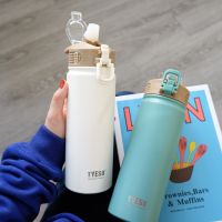 Large Capacity Double Stainless Steel Thermos Mug With Straw Portable Vacuum Flasks Creative Thermal Bottle Tumbler Thermocup