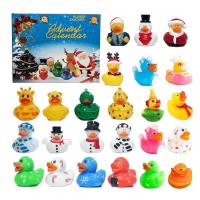 Christmas Duck Advent Calendar 2023 Advent Calendar Toy Box Rubber Material Stocking Stuffers Gifts for Birthday and Childrens Day imaginative