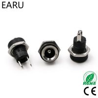 ❡ 5-10Pcs 3A 12v For DC Power Supply Jack Socket Female Panel Mount Connector5.5x2.5mm 5.5x2.1mm Plug Adapter 2 Terminal Types