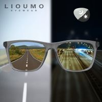 【LZ】☎▥  LIOUMO Square Design Chameleon Polarized Sunglasses Men Women Photochromic Driving Goggles Retro Anti-Glare gafas de sol hombre