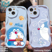 YiaMia เคสโทรศัพท์แฟชั่นสำหรับ Samsung Galaxy S23 S22พิเศษ S30พิเศษเคสโทรศัพท์ลายการ์ตูนโดราเอม่อนสปันจ์บ๊อบ3D ขอบหยักเคสด้านหลังซิลิโคนนิ่มน่ารักกันกระแทก