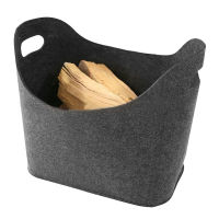 Felt Storage Basket Toy Book Holder Bag Firewood Foldable Laundry Hamper Home