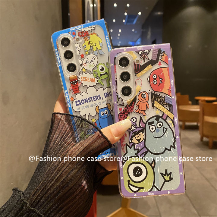 ใหม่เคส-samsung-galaxy-z-fold5-fold4-fold3-5g-น่ารักการ์ตูนน่ารักโทรศัพท์รูปอสูรกาย-phone-case-เคส-samsung-zfold5-5g-กรอบซิลิโคนนิ่มใส2023