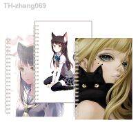 Anime Cat Girl Series Neko Spiral Notebook Stationery Binder Cute Note Book Anime Sketchbook COSPLAY Animal Fox For Women Gift