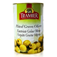 ทราเมียร์ มะกอกกระป๋อง ไร้เมล็ด 4.2 กก - Pitted Green Olives Big Tin 4.2kg Tramier brand