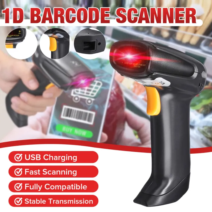 Lettore Codici A Barre A08-LS160 - Scanner Laser 1D 300 Scansioni/sec | USB, Farmaceutico