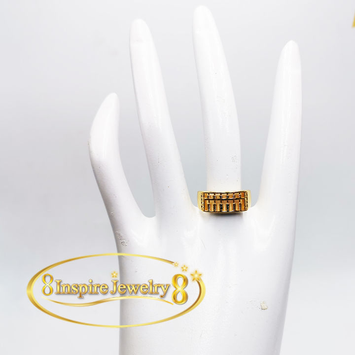 inspire-jewelry-แหวนทองลายลูกคิด-แหวนบุคลิกภาพโชคดีสร้างสรรค์ชุบทอง-18k-ลูกคิดเปิดแหวนสำหรับผู้ชายและผู้หญิง-หุ้มทอง-พร้อมกล่อง
