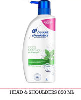 Head &amp; Shoulders สูตร Cool menthol  850ML แชมพูเฮดแอนด์โชวเดอร์ สูตรเมนทอลขนาด 850 มล. แชมพูช่วยขจัดรังแค เมนทอลสูตรเย็น ของแท้100%