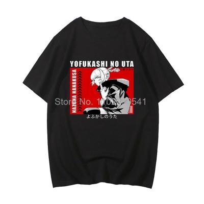 Yofukashi No Uta Nazuna Waifu T-Shirt Anime Call Of The Night Tshirt Japanese Streetwear For Men Cotton T Shirt