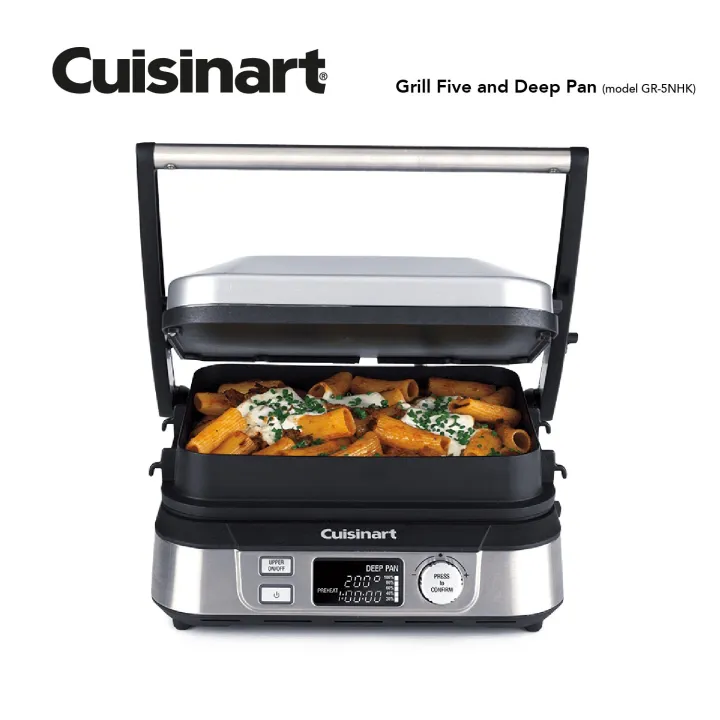 CUISINART Grill Five and Deep Pan GR5NHK Healthy Grill Digital