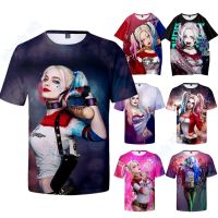 Kids Fashion T-shirt Harley Quinn Print Boys/Girls Casual Short Sleeve Jersey Shirt