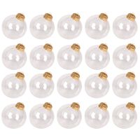 20Pcs Balls Plastic Clear DIY Hanging Ball Decor for Home Xmas Tree