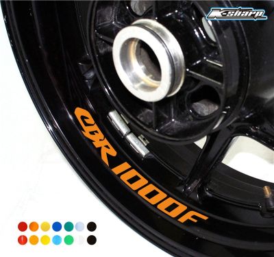 New sale 8 X custom inner trophy sign rim decoration decals wheel reflective Stickers stripes Fit Honda CBR1000F CBR 1000 F
