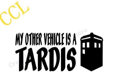 【SALE】 nancarenko1977 ยานพาหนะของฉันคือ TARDIS Who Decal สติกเกอร์กันชนหน้าต่างรถยนต์ W/ Tardis