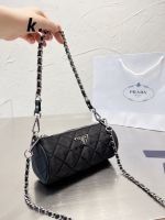 PD Nlyon กระเป๋าโซ่/กระเป๋าสะพายไหล่/กระเป๋าถือแบบลายปริซึม Prada 20Cm