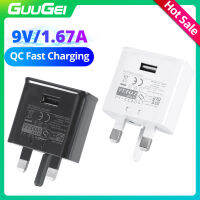 GUUGEI Samsung UK Fast Charger อะแดปเตอร์ USB 9V1.67A Quick Charge Type C สำหรับ Galaxy S10 S8 S9 Plus A70 A71 A51 A52หมายเหตุ10 9