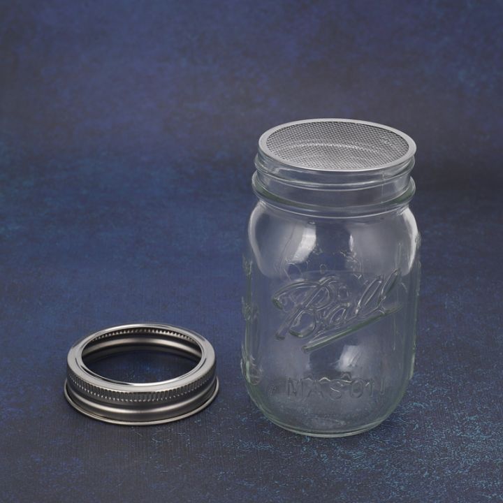 sprouting-jar-with-stainless-steel-screen-lid-wide-mouth-quart-mason-sprouter
