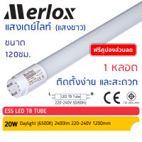 ✨Merlox หลอดยาว LED T8 20W 120cm. (แสงสีขาว Daylight 6500K) 220-240V รุ่น ESS V6.0 #22202, หลอดไฟแอลอีดี นีออนยาว LED Tube