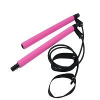 Fitness Yoga Pilates Bar Stick Resistance Bands Trainer Yoga Pull Rods Pull Rope Portable Gym Workout Pilates 2-Section Sticks