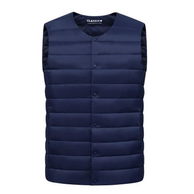 ZZOOI Winter Warm Down Vest For Men Casual Outerwear Male 90% White Duck Down Parka Sleeveless Jacket Thick Coats Ultralight Waistcoat