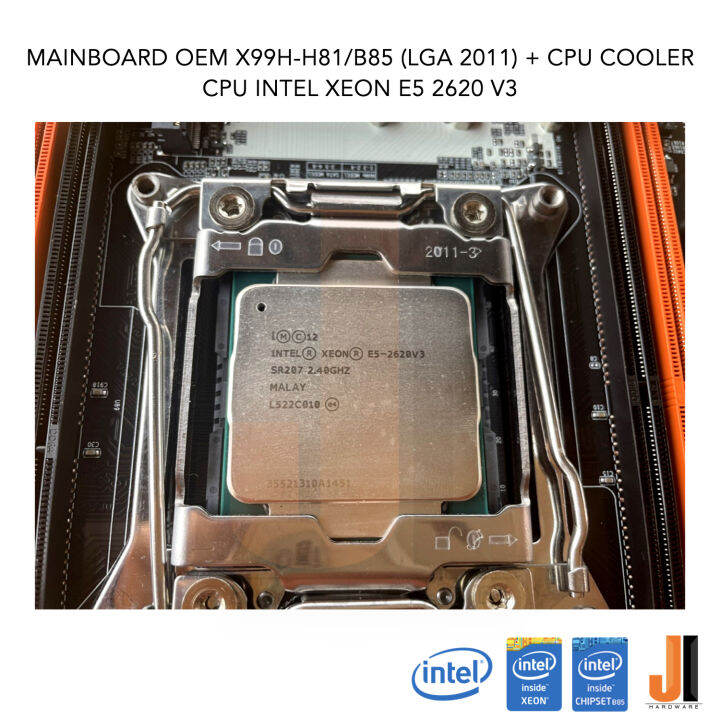 ชุดสุดคุ้ม-mainboard-oem-x99h-b85-h81-lga-2011-intel-xeon-e5-2620-v3-with-cpu-cooler-2-4-3-2-ghz-6-cores-12-threads-85-watts-สินค้าใหม่สภาพดีมีฝาหลังมีการรับประกัน