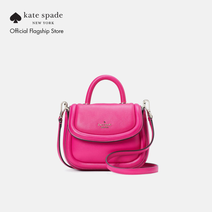 Kate Spade Leila medium flap shoulder bag with crossbody strap in black,  Luxury, Bags & Wallets on Carousell