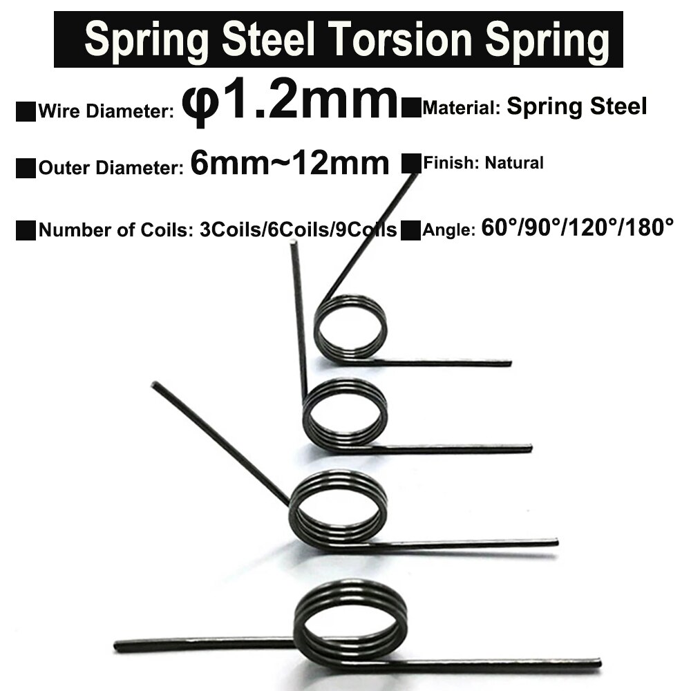 New 10pcs Wire diameter 0.4mm Miniature Torsion Spring