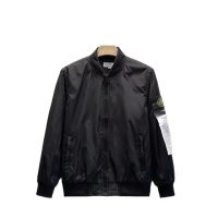 STONE ISLAND เสื้อแจ็คเก็ตเบสบอลสำหรับฤดูใบไม้ผลิของเกาะสโตน