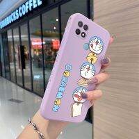 YIWESAN สำหรับ OPPO A15 A15s A35 4G การ์ตูนแมว Doraemon ด้านข้างโทรศัพท์กรณี Edge Square รูปแบบกรณีซิลิโคนกันกระแทก Full กลับกล้องป้องกัน SoftCase