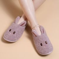 HOT★Comwarm Winter House Women Fur Slippers Soft Memory Foam Sole Cute Cartoon Fox Bedroom Ladies Fluffy Slippers Couple Plush Shoes