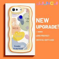 Jlingji เคส V30 V20เคสสำหรับ Honor Pro เคสแฟชั่นดีสุขสันต์วันดีไซน์ใหม่สีครีมขอบลอนเคสโปร่งใสลายกล้องถ่ายรูปเคสมือถือนุ่มเรียบง่ายปลอกป้องกันอ่อนโยน