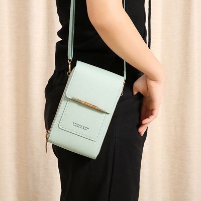 Ladies Touch Screen Cell Phone Purse Smartphone Wallet PU Leather Shoulder Strap Handbag Women Bag Fashion mobile wallet