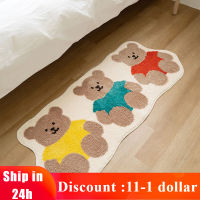 Ins Bear Car Anti-slip Rug for Bedroom Bedside Rug Kids Room Decor Floor Mat Entrance Doormat Childrens Mat Tapis rug car