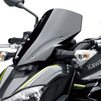 กระจกบังลมคุณภาพสูงรถจักรยานยนต์สีดำควันพร้อมขายึดสำหรับ Kawasaki Z900 2017