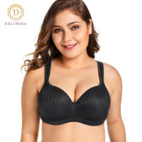 Delimira Womens Jacquard Full Cup Support Foam Contour Underwire Bra