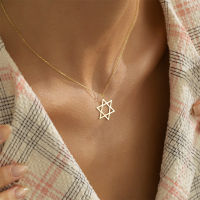 Tangula Minimalism Star Of David จี้สร้อยคอผู้หญิงสแตนเลส Judaism ป้ายสร้อยคอ R เครื่องประดับทางศาสนา Gifts