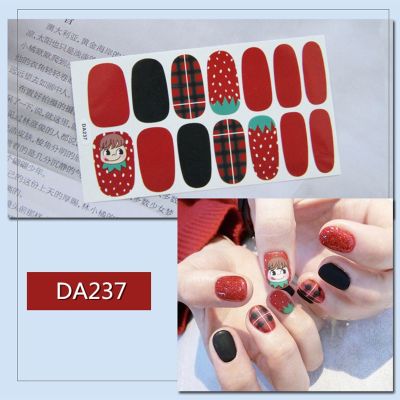 ☪HL♬ Girls Nail Sticker Stickers Gradation Girl Waterproof Environmental Nail Protection Stickers