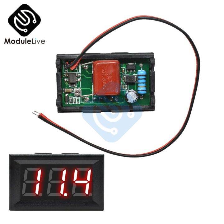 Ac 70v500v 2 Wire Digital Ammeter Red Led Amp Dual Digital Volt Meter
