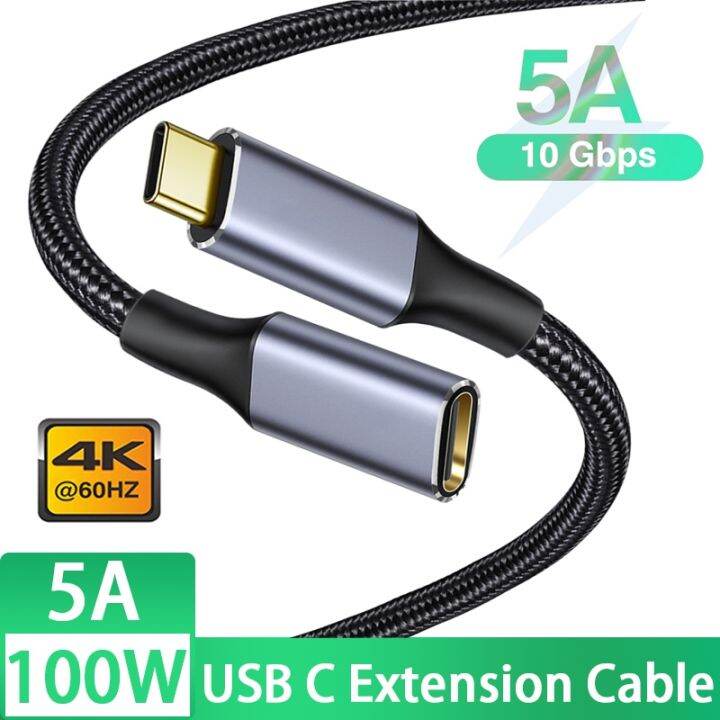 chaunceybi-สายต่อขยาย-usb-c-ตัวผู้ไปยังตัวเมีย10gbps-สายข้อมูล-usb3-1-gen2-100w-ชาร์จเร็วสำหรับแล็ปท็อป-sumsung