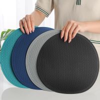 30cm Large Silicone Mat Coaster Heat Resistant Placemat Honeycomb Nonslip Pot Holder Table Mat Round Cup Mat Kitchen Accessories