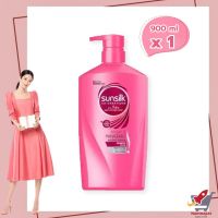 Sunsilk Shampoo Smooth &amp; Manageable Pink 900 ml  ซันซิล แชมพู สมูท แอนด์ เมเนจเจเบิ้ล สีชมพู ขนาด 900 มล.