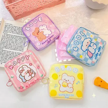 1PC Tampon Bag Girl Heart Cute Aunt Towel Bag Convenient Waterproof  Menstrual Tampon Storage Bag Packaging