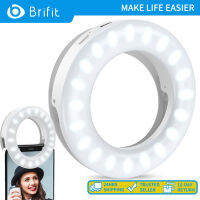 Brifit ไฟเซลฟี่กล้องไฟโทรศัพท์36 LED Clip on Ring Light ความสว่างระดับ 3 รูปถ่ายสำหรับ Samsung Huawei Smartphone อื่น ๆ