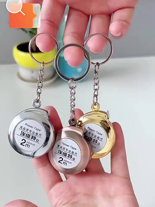 Mini Keychain Tape Measure 2m Steel Tape Measure Delicate Small