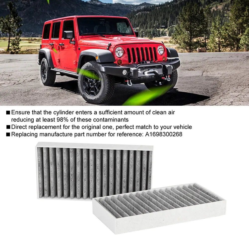 2PCS Car Cabin Air Filter Automotive Air Conditioning Filter  55111302AA/68233626AA fit for Jeep Wrangler     V6 | Lazada